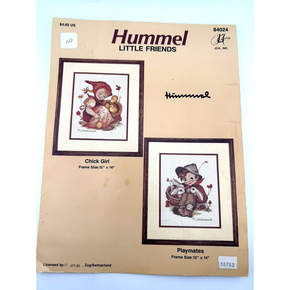 Vintage Hummel Little Friends cross-stitch pattern 84024 Chick Girl & Playmates